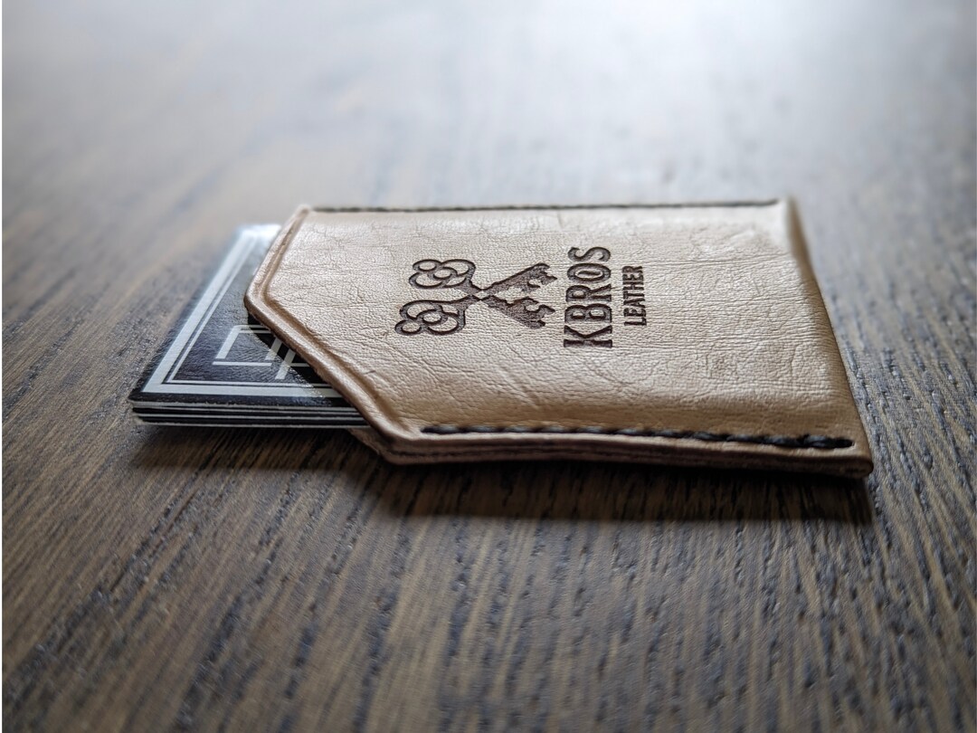 Leather Business Card Holder, Personalized Engraved Card Sleeve, Employee Gift, New Job Gift, Realtor Gift, Bulk Discounts, Holds 10 Cards | MakerPlace by Michaels Leather Business Card Holder, Personalized Engraved Card Sleeve, Employee Gift, New Job Gift, Realtor Gift, Bulk Discounts, Holds 10 Cards | MakerPlace by Michaels